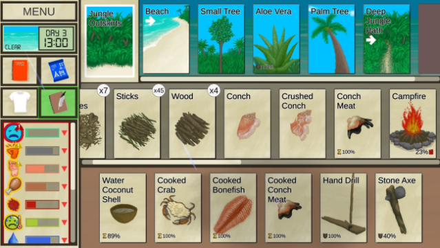 Card Survival: Tropical Island Gameplay Screenshot