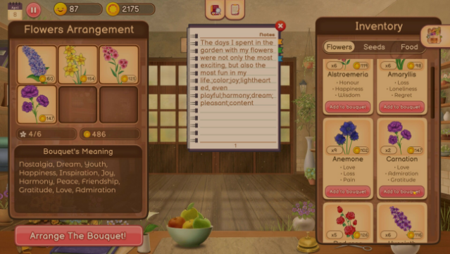 Hanako’s Flower Shop Gameplay Screenshot
