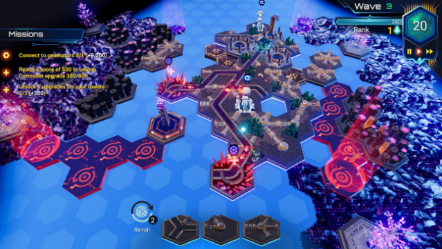 HexaScape: Cyber Defense Gameplay Screenshot
