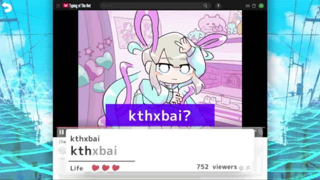 NEEDY STREAMER OVERLOAD: Typing of The Net Gameplay Screenshot