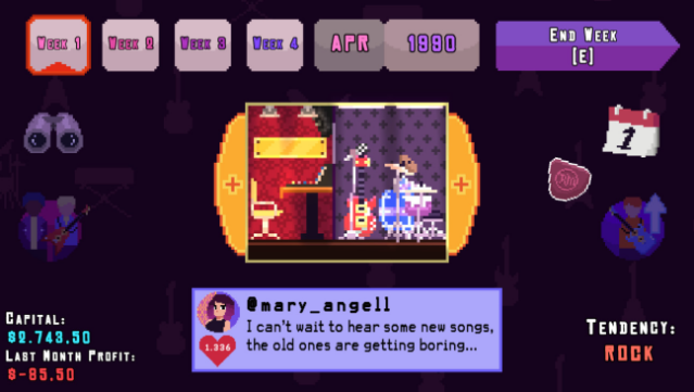 Rock Star Manager PC Screenshot