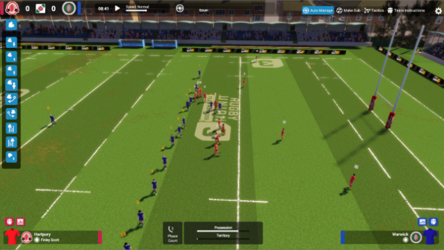Rugby Union Team Manager Gameplay Screenshot