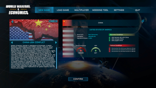 World Warfare & Economics Gameplay Screenshot